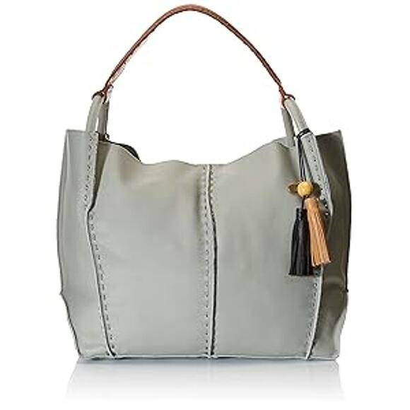 NEW The Sak Los Feliz Leather Tote Oversized Meadow Green Boho Hobo **READ** - Picture 2 of 14